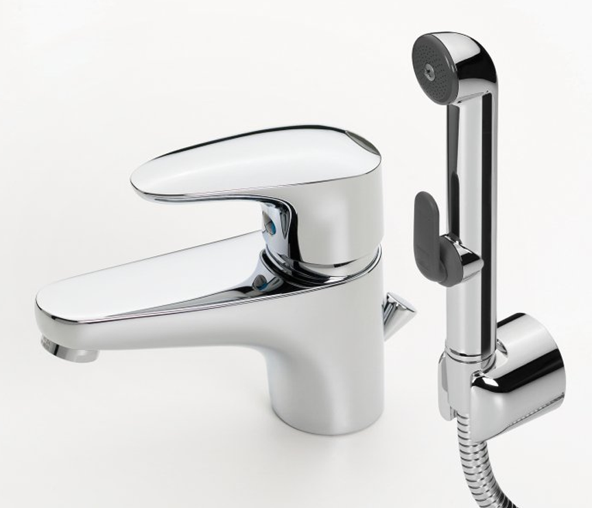 Изображение товара Смеситель Oras Vega 1806 для раковины с гигиеническим душем хром финляндия