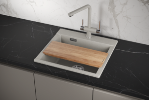 Изображение товара Кухонная мойка Granula Estetica ES-5201, кварц, базальт, 52 см