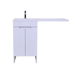 Изображение товара Тумба с раковиной Orange Kandy, напольная, под стиральную машину, белая, OPKD-120TUW+RAL/OPKD-120TUW+RAR