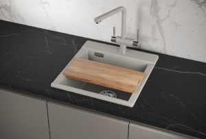 Изображение товара Кухонная мойка Granula Estetica ES-4701 из кварца базальт встраиваемая сверху 47х50 см