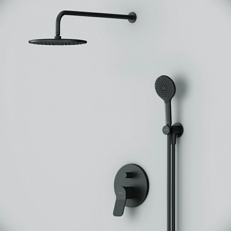 Изображение товара Душевая система Am.Pm X-Joy FB85A1RH22 3 режима, черный матовый, скрытый монтаж