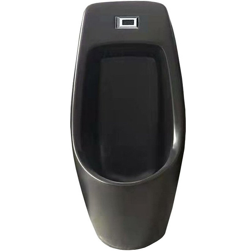 Изображение товара Писсуар настенный SantiLine SL-6002MB с сенсорным смывом, черный матовый