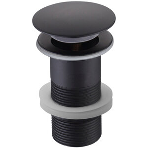 Изображение товара Донный клапан для раковины Aquatek, клик-клак, без перелива, цвет черный матовый, AQ6000MB