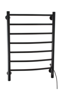 Изображение товара Полотенцесушитель электрический Domoterm Калипсо П7 EK R quick touch, ширина 50 см высота 75 см, диммер справа, с таймером, черный матовый, DMT Калипсо П7 500х750 EK R черный