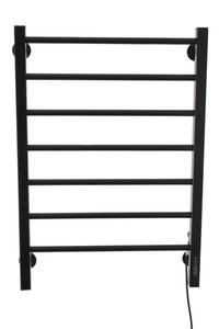 Изображение товара Полотенцесушитель электрический Domoterm Куба П7 EK R quick touch, ширина 50 см, высота 75 см, диммер справа, черный матовый, DMT Куба П7 500х750 EK R черный