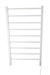 Изображение товара Полотенцесушитель электрический Domoterm Куба П9 EK R quick touch, ширина 50 см, высота 95 см, диммер справа, белый матовый, DMT Куба П9 500х950 EK R белый