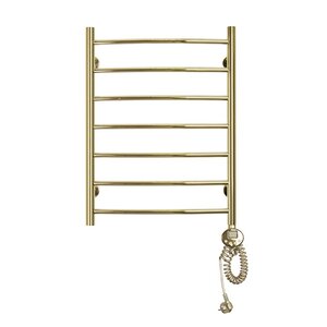 Изображение товара Полотенцесушитель электрический Domoterm Калипсо П7, ширина 50 см высота 70 см, ТЭН справа/слева, с таймером, цвет золото, Калипсо П7 500х700 ER золото/Калипсо П7 500х700 EL золото