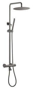 Изображение товара Душевая система Boheme Uno 468-T-GM термостатическая, вороненая сталь, gunmetal