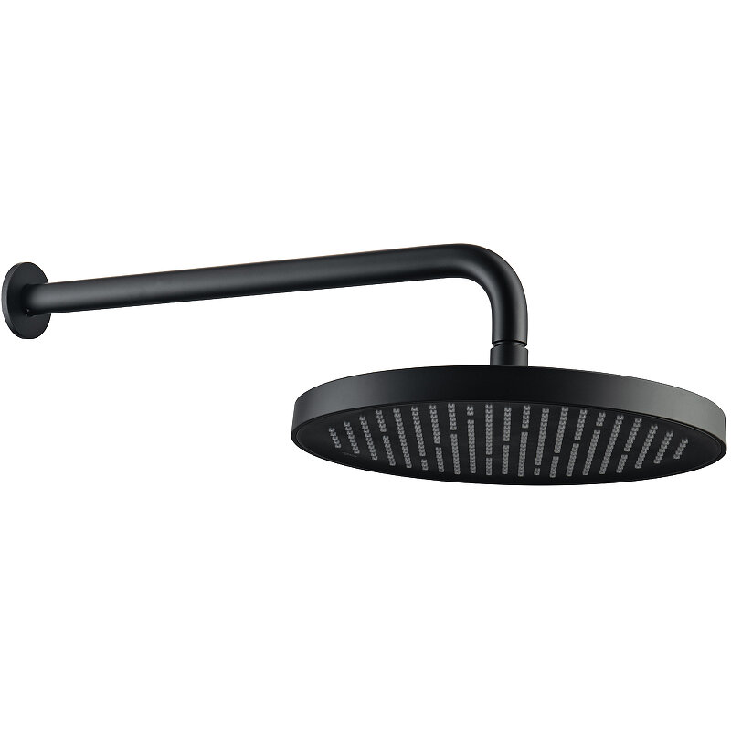 Изображение товара Верхний душ Aquatek с держателем 26 см черный матовый AQ2080MB
