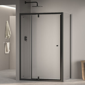 Изображение товара Душевой уголок RGW Passage PA-44B (PA-02B NEW + Z-050-1B) 41084478-014, 70 х 80 см, стекло прозрачное, профиль черный