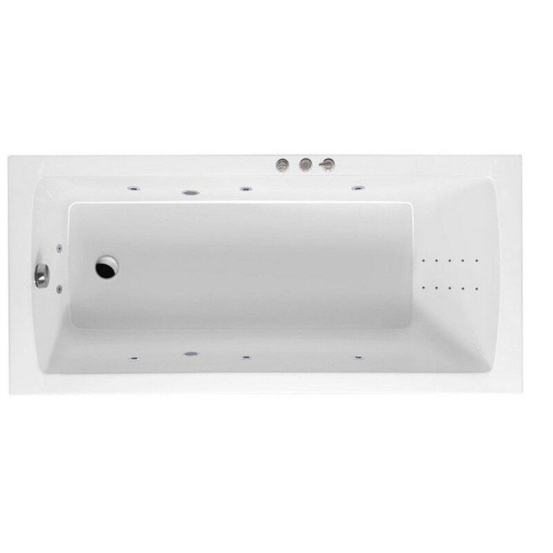 Изображение товара Ванна гидромассажная Excellent Aquaria Smart Nano 170 x 75 см, цвет белый/хром, WAEX.AQU17.SMARTNANO.CR