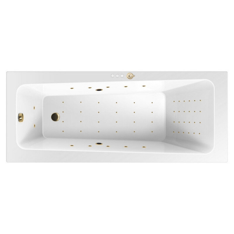 Изображение товара Гидромассажная ванна Excellent Ava Nano 170x70 см бело-золотая с гидромассажем