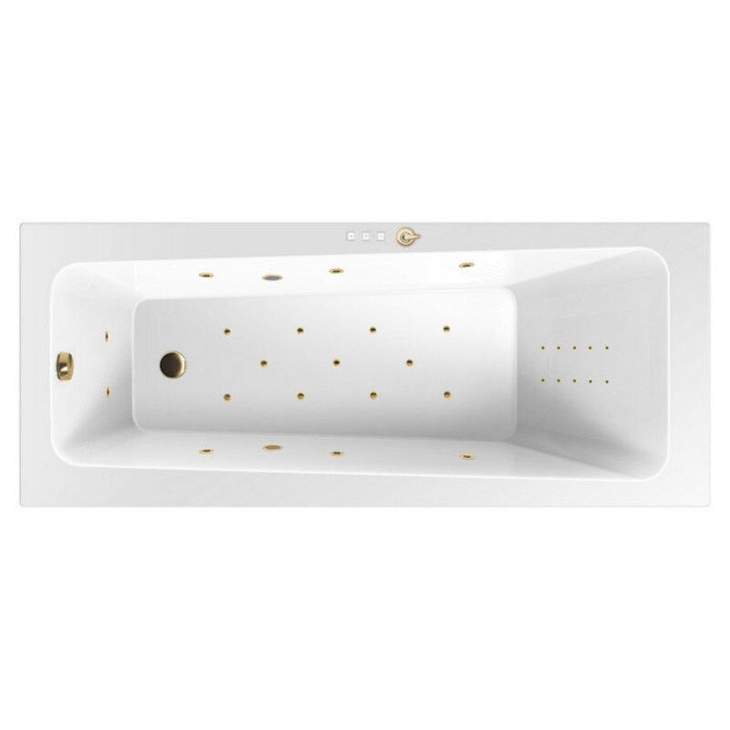 Изображение товара Ванна гидромассажная Excellent Ava Ultra Nano 170x70 см белая/золото