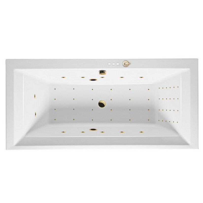 Изображение товара Гидромассажная ванна Excellent Crown Grand Nano 190x90 см белая/золотая с гидромассажем