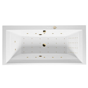 Изображение товара Ванна гидромассажная Excellent Crown Grand Nano 190 x 90 см, цвет белый/золото, WAEX.CRG19.NANO.GL