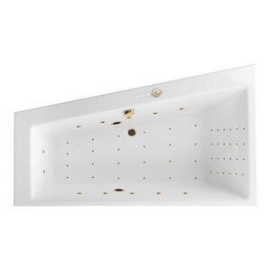 Изображение товара Гидромассажная ванна Excellent Sfera Slim Nano 170x100 см белая/золотая