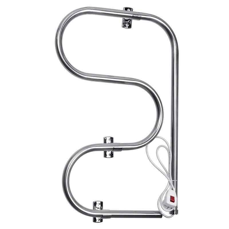 Изображение товара Полотенцесушитель электрический Domoterm E-образный DMT 104-25 EK L/R, ширина 45 высота 70, подключение справа/слева, хром, DMT 104-25 44x70 EK L/DMT 104-25 44x70 EK R