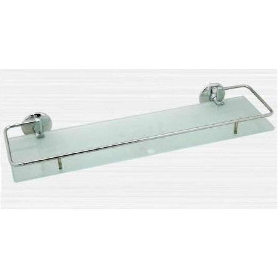 Изображение товара Полка стеклянная Rain Bowl Otel с ограничителем, 60 см, хром, 2553-2