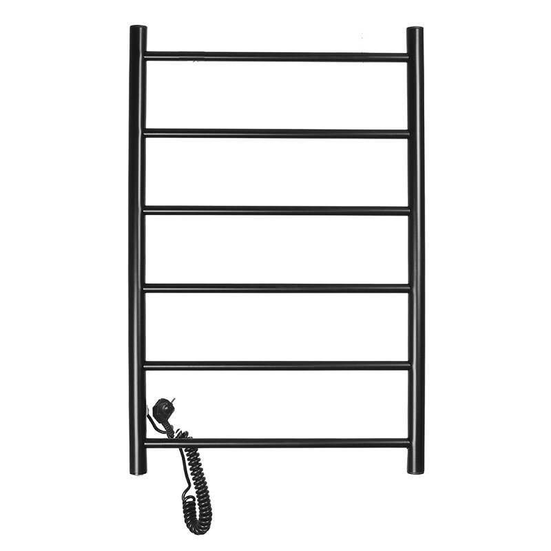 Изображение товара Электрический полотенцесушитель Domoterm Аврора 109-6 EK R/EK L 50x70 мм, черный матовый