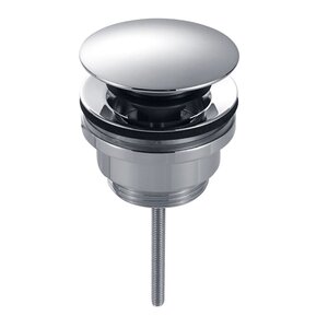 Изображение товара Донный клапан Aquame для раковины, универсальный, с системой клик-клак, цвет хром глянцевый, AQM7003CR