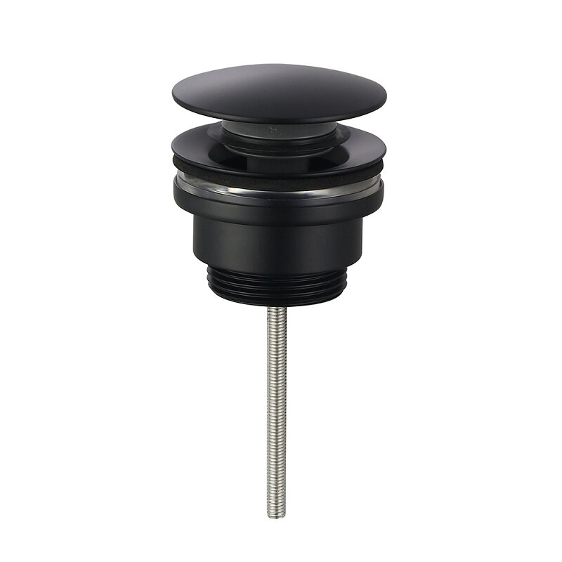 Изображение товара Донный клапан Aquame для раковины с системой клик-клак черный матовый