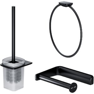 Изображение товара Набор аксессуаров Am.Pm Inspire V2.0, для зоны туалета, цвет черный матовый, AK50T1103B