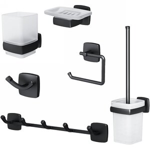 Изображение товара Набор аксессуаров AM.PM Gem, для зоны красоты и туалета, цвет черный матовый, AK90D2106B