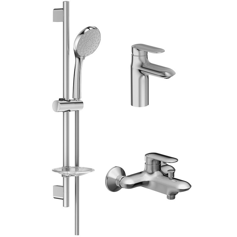 Изображение товара Комплект смесителей Jacob Delafon Kumin E99900RU-CP для ванны и раковины хром