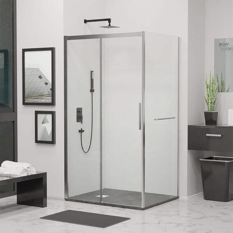 Изображение товара Душевой уголок RGW LE-41-1 180x90 см раздвижной с стеклом и хром-профилем