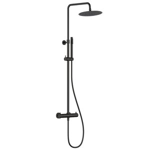 Изображение товара Душевая система Aquame термостатическая черный матовый AQM8006MB