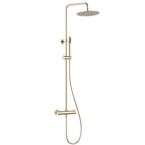 Изображение товара Душевая система Aquame, термостатическая, цвет шлифованное золото, AQM8006BG