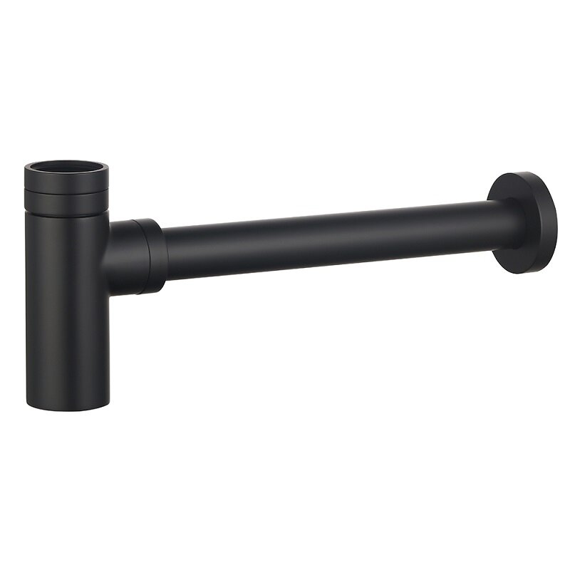 Изображение товара Сифон Aquame для раковины черный матовый AQM7010MB пластиковый латунь монтаж