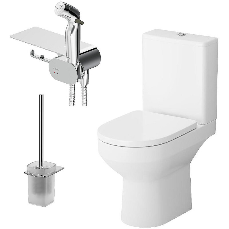 Изображение товара Комплект для ванной комнаты AM.PM Spirit V2.0 белый хром высокий дизайн