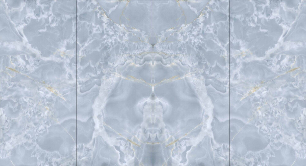 Изображение товара Керамогранит Zodiac Onyx Blue 120 x 260 см Полированный голубой для стен и пола