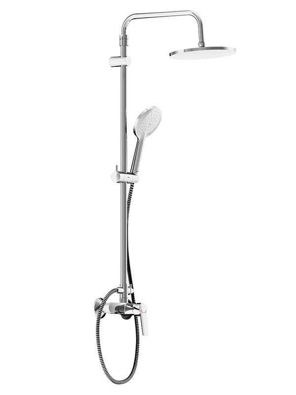 Изображение товара Душевая система Damixa Jupiter хром, однорычажная, регулировка высоты, 2 режима