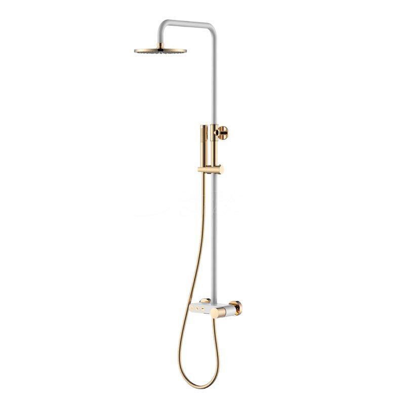 Изображение товара Душевая система Boheme Stick 128-WG.2 White Touch Gold с ручкой Touch  белый и золото