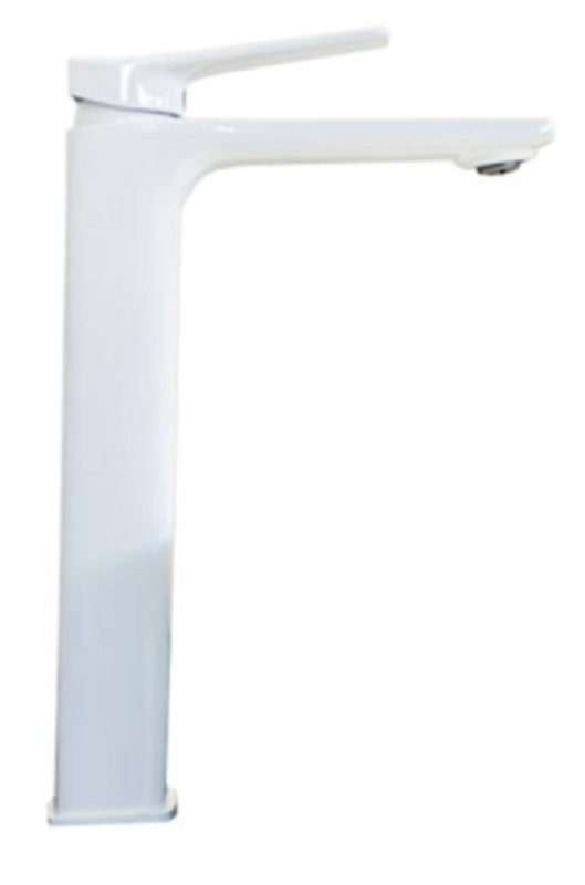 Изображение товара Смеситель Comforty для раковины белый однорычажный с высоким изливом