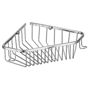 Изображение товара Полка-решетка угловая Rain Bowl с крючками, 22 см, хром