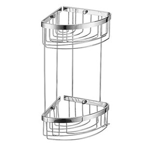 Изображение товара Полка-решетка Rainbowl угловая 2-х этажная хром 18 см