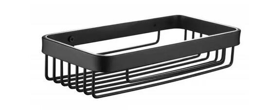 Изображение товара Настенная полка для ванной Rainbowl Cube 25 см черный матовый