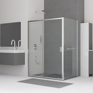 Изображение товара Душевой уголок RGW CL-48-1 (CL-14+Z-060-1), 160 х 90 см, стекло прозрачное, профиль хром, 320948169-011