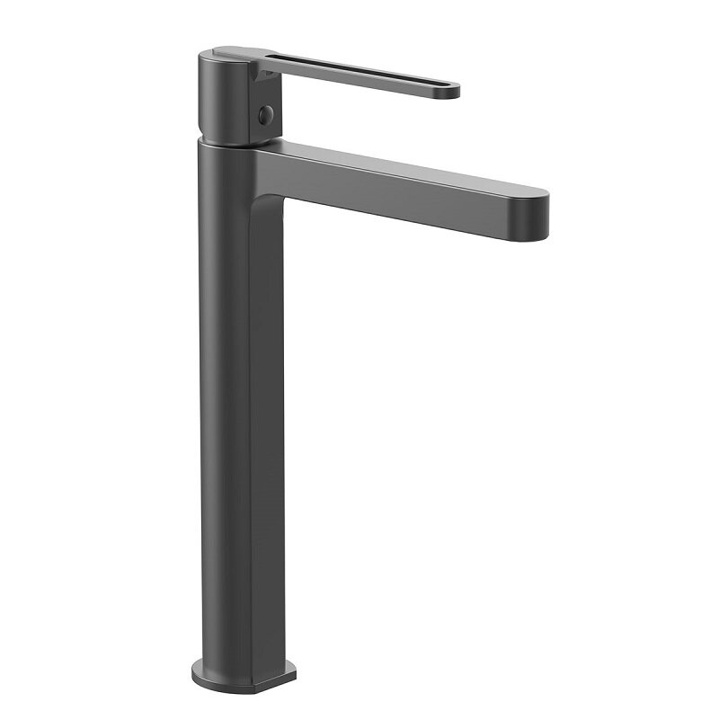 Изображение товара Смеситель Vincea Rondo для раковины, латунь, воронёная сталь gunmetal, 208 мм