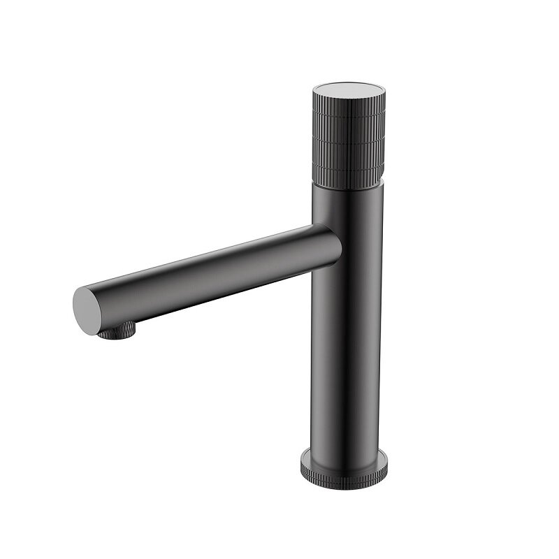 Изображение товара Смеситель Vincea Groove VBF-4G1GM для раковины воронёная сталь gunmetal Изображение товара Смеситель Vincea Groove VBF-4G1GM для раковины воронёная сталь gunmetal