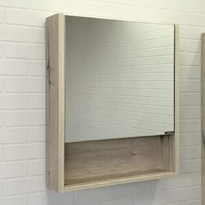 Изображение товара Зеркальный шкаф Comfortу Марио, 60 см, правый, цвет дуб дымчатый, 00-00005201 (00-00005201CF)