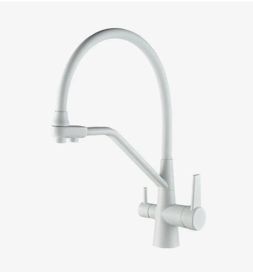 Изображение товара Смеситель Schein 8684-WP для кухни с гибким изливом и подключением к фильтру
