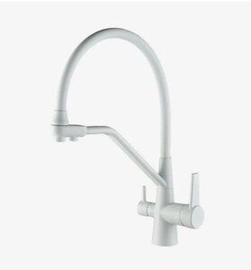 Изображение товара Смеситель Schein 8684-WP для кухни с гибким изливом и подключением к фильтру