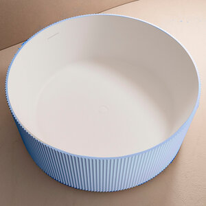 Изображение товара Ванна из искусственного камня Abber Stein 150 x 150 см отдельностоящая, голубая, AS9679Blau