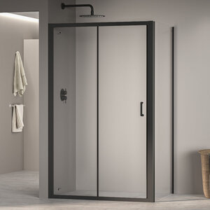 Изображение товара Душевой уголок RGW Passage PA-74B (PA-14B + Z-050-2B), 140 х 120 x 195 см, стекло прозрачное, профиль черный, 410874142-14