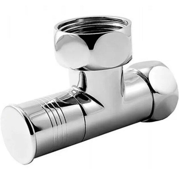 Изображение товара Вентиль угловой Домотерм ВН-ВН 1 х 3/4 дюйма хром для полотенцесушителей
