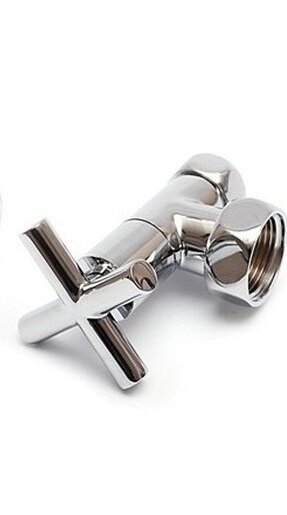 Изображение товара Угловой вентиль Домотерм ВН-ВН 1 х 3/4 дюйма хром для полотенцесушителей